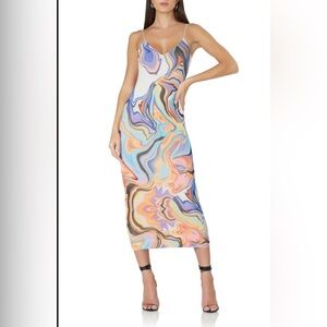 AFRM Amina Mesh Midi Slip Dress